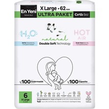 AyrStore Natural Double Soft Bebek Bezi Ultra Paket 6 Beden 62 Adet