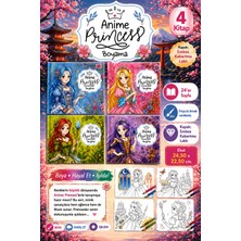 4e Anime Princess Boyama Kitabı Seti – 4 Çeşit
