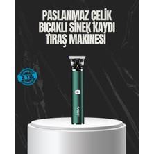 AyrStore Paslanmaz Çelik Başlıklı Su Geçirmez Şarjlı Saç Kesme Makinesi