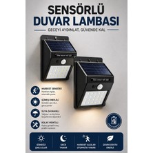 AyrStore Solar Sensörlü Duvar Lambası Bahçe Lamba 20 LED Işık