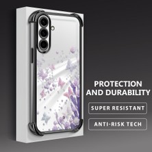 Ucuc Samsung Galaxy A56 Uyumlu Şeffaf Silikon Köşe Koruma Lens Korumalı Elektroplatlı Kenar Kılıf