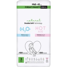 AyrStore Natural Double Soft Bebek Bezi Fırsat Paketi 3 Beden 42 Adet
