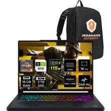 MSI Msı Crosshair A16 Hx Ryzen 9 8940HX Rtx 5070 8gb 115W 16GB Ram 2tb SSD 16″ Qhd+ (2560 x 1600) 240Hz Freedos E8WGK011XTRP310 Gaming Laptop + Per4 Çanta