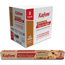 Kafem Yağlı Pişirme Kağıdı Doğal 37X42CM 8 Yaprak x 48 Adet (Koli)