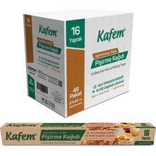 Kafem Yağlı Pişirme Kağıdı Doğal 37X42CM 16 Yaprak x 48 Adet (Koli)