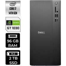 Dell Pro Tower Essential QVT1260 Core I7 14700 Gt 1030 4gb 96GB Ram 2tb SSD Freedos BTO014QVT1260P439 Masaüstü Bilgisayar + Per4 USB Bellek