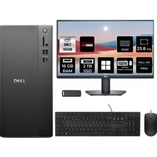 Dell Pro Tower Essential QVT1260 Core I7 14700 Rx 550 4gb 16GB Ram 2tb SSD 23.8" Fhd WIN11 Pro BTO014QVT1260P703 Masaüstü Bilgisayar + Per4 USB Bellek