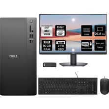 Dell Pro Tower Essential QVT1260 Core I7 14700 16GB Ram 2tb SSD 23.8" Fhd Freedos BTO014QVT1260P603 Masaüstü Bilgisayar + Per4 USB Bellek