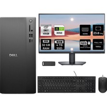 Dell Pro Tower Essential QVT1260 Core I7 14700 Rtx 3050 6gb 32GB Ram 4tb SSD 23.8" Fhd Freedos BTO014QVT1260P788 Masaüstü Bilgisayar + Per4 USB Bellek