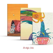 ALFA AKSESUAR 03 Üçlü Çizgisiz Defter Seti: Bir Kafa: Dolu