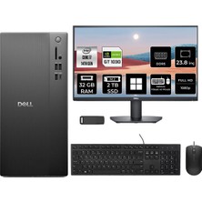 Dell Pro Tower Essential QVT1260 Core I7 14700 Gt 1030 4gb 32GB Ram 2tb SSD 23.8" Fhd WIN11 Home BTO014QVT1260P747 Masaüstü Bilgisayar + Per4 USB Bellek