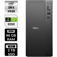 Dell Tower Essential QVT1260 Core I5 14500 Rtx 5050 8gb 96GB Ram 2tb SSD Freedos BTO005BQVT1260P559 Masaüstü Bilgisayar + Per4 USB Bellek