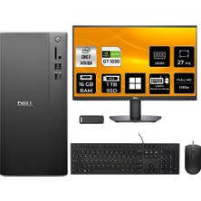 Dell Pro Tower Essential QVT1260 Core I7 14700 Gt 1030 4gb 16GB Ram 1tb SSD 27" Fhd WIN11 Home  BTO014QVT1260P1042 Masaüstü Bilgisayar + Per4 USB Bellek