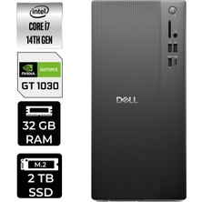 Dell Pro Tower Essential QVT1260 Core I7 14700 Gt 1030 4gb 32GB Ram 2tb SSD WIN11 Pro BTO014QVT1260P467 Masaüstü Bilgisayar + Per4 USB Bellek