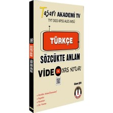 ALFA AKSESUAR 03 Tasarı Dgs Türkçe Sözcükte Anlam Video Ders Notları