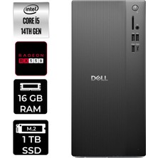 Dell Tower Essential QVT1260 Core I5 14500 Rx 550 4gb 16GB Ram 1tb SSD Freedos BTO005BQVT1260P362 Masaüstü Bilgisayar + Per4 USB Bellek