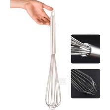 Jet's Home Sos Çırpma Teli Paslanmaz Yumurta Çırpıcı Çikolata Çırpıcı Krema Çırpıcı Çelik Saplı 30 cm
