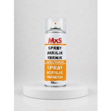 Mxs Akrilik Parlak Vernik Spreyi 400 ml – Şeffaf Koruyucu Son Kat