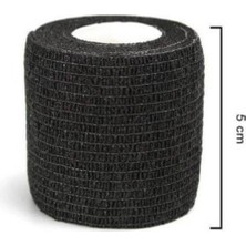 Dedeks Elastik Kendinden Yapışkanlı Bandaj Coban Siyah Renkli 5 cm Yapışan Koban