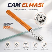 Nzb Cam Kesici Elması 130 mm Klasik Kesici Elmas Cam Kesme Tekerleği Kiti