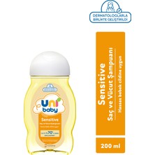 Uni Baby 200 ml Saç ve Vücut Şampuanı Göz Yakmayan Formül ile Hassas Ciltlere Özel Nemlendirme