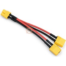 Meon Robotik Otomasyon XT60 Lipo Pil Paralel Şarj Kablosu 2 Erkek 1 Dişi