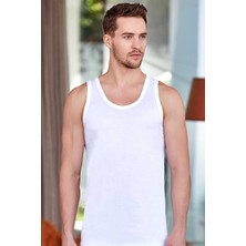 Berrak 1004 %100 Pamuk Beyaz Klasik Erkek Atlet Tekli-Beyaz-2xl