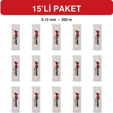 Extreme Outdoor Kapsüllü Elastik Yem Ipi 200MT 0.15MM ( 15 Li Paket )