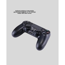 Hsc Bilişim Ps4 Uyumlu Kablosuz Oyun Kolu Ergonomik Çift Titreşimli