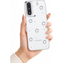 Coolacs Samsung Galaxy A27 Uyumlu Kılıf Simli Parlak Boş Yıldız Desenli Telefon Kılıfı Kapak