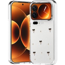 Coolacs Xiaomi 17 Pro Uyumlu Kılıf Simli Parlak Kalp Desenli Telefon Kılıfı Kapak
