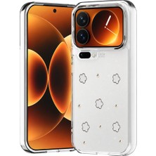 Coolacs Xiaomi 17 Pro Uyumlu Kılıf Simli Parlak Boş Yıldız Desenli Telefon Kılıfı Kapak