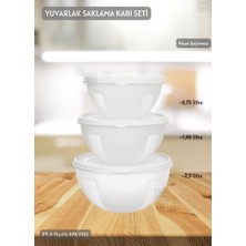 Jet's Home 3’lü Yuvarlak Saklama Kabı Seti Hava Geçirmez Bpa Free