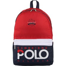 Polo Club Preppy Tek Okul Sırt Çantası Kırmızı Cpc3018