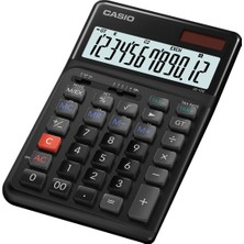 Casio JE-12E-Bk 12 Haneli Masaüstü Hesap Makinesi Geniş Ekran ve Dayanıklı Tuşlarla Kullanım Kolaylığı