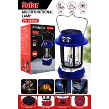 Alpotekno Princo 30W Solar Kamp Lambası | USB ve Güneş Enerjili Şarj | Type-C Giriş | 18650 Li-Ion Bataryalı Çok Amaçlı LED Kamp Feneri