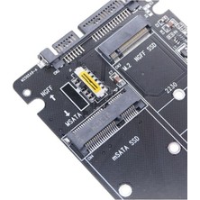 Gjob Msata Sata Çevirici Combo M.2 Ngff B-Key & Msata SSD - Sata 3.0 Adaptör Dönüştürücü Kılıf Anahtarlı Muhafaza