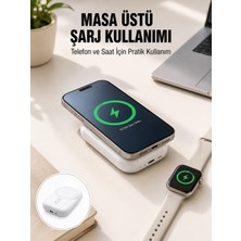 Verto Akıllı Saat ve Telefon Uyumlu 4’ü 1 Arada Powerbank 10000 Mah Yeni Nesil