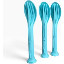 Açsel Plastik Çatal Kaşık Bıçak Seti Kamp Piknik Restoran Paket Servis Yemek Seti 3’lü