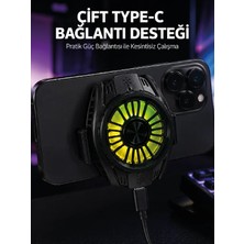 Verto Manyetik Bağlantılı Çift Type-C Girişli Telefon Soğutucu