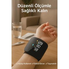 Eco Lounge Dijital Türkçe Bilekten Tansiyon Ölçme Aleti Otomatik Tansiyon Ölçer Renkli Akıllı LCD Sesli Uyarı