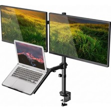 Ergoflex EF75 Steel Design 2-8 kg Triple Kol Asansörlü 13"-27" Monitör&10-17" Laptop Standı