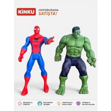 Kinku Örümcek Adam Ile Hulk Süper Ikili Işıklı ve Sesli 30 cm Figürler