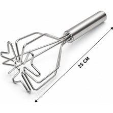 GRP Nova Patates Ezici - Kalp Şekilli - Paslanmaz Çelik - 26 cm Uzunluk