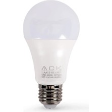 Ack 12 W LED Ampul (A60 & E27 & 3000 K=sarı Işık)