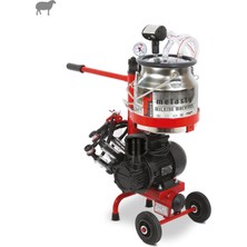 Melasty Micro İkili Koyun Süt Sağma Makinesi (Paslanmaz Güğüm-Kauçuk Memelik) (Kuru Pompa)