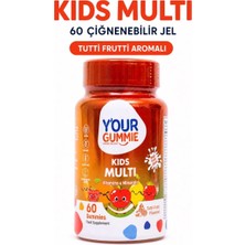 Çocuklar Için Çiğnenebilir Jel Multivitamin ve Multimineral A-B3-B5-B6-B12-D3-E-C Vitamini-Çinko..