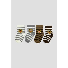 Defne Baby Unisex Bebek ve Çocuk Karışık Desenli Premium Pamuklu Soket Çorap Seti