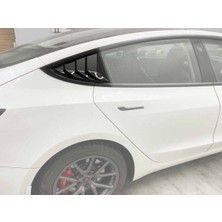 Tuning Vadisi Tesla Model Y Arka Kelebek Cam Kaplama Cam Vizörü Parlak Siyah