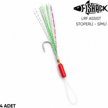 Lrf Assist Iğne - Lrf Hırsız Iğnesi - Stoperli - Simli - 4 Adet - Fishack